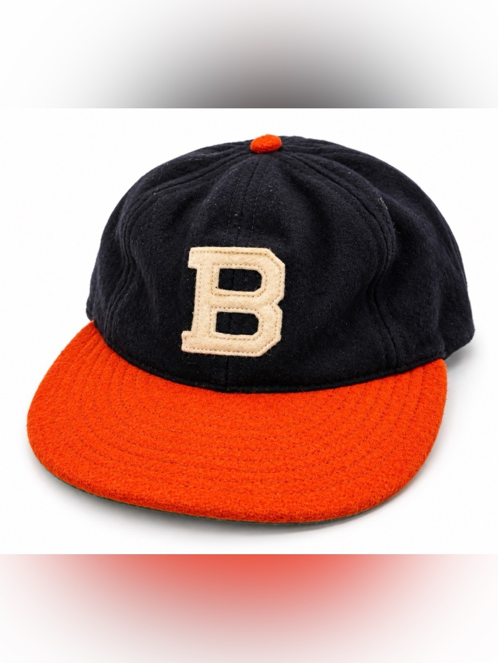 Ebbets Field Flannels Navy & Orange “B” Baseball Cap